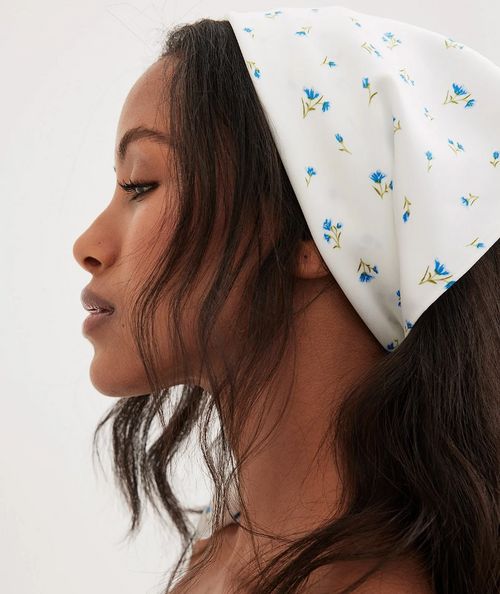 Haartuch mit floralem Print