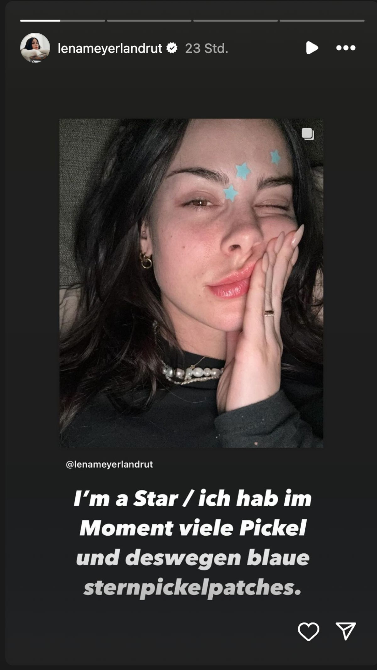 Instagram-Story von Lena Meyer-Landrut Instagram-Story von Lena Meyer-Landrut
