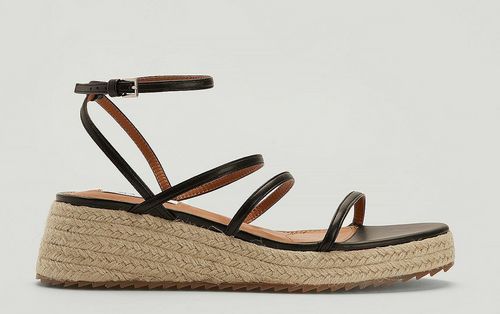 Riemchensandalen mit Jutesohle